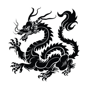 Traditional Chinese Dragon Vector design for T.Shirt