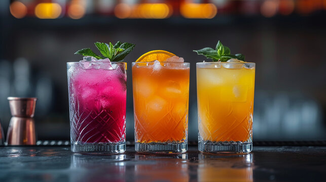 Dive into a spectrum of taste with our best-selling cocktails! Vibrant hues, bold flavors, and a perfect blend await you at the bar. Cheers to indulgence!