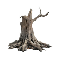 old dead tree stump and roots png