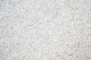 Jasmine or Basmati rice grains background
