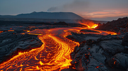 Ethiopia Danakil Lava flow from Era Ale volcano