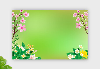 Realistic Spring Background Layout