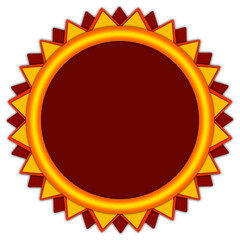 Indian Circle Art Pattern - Indian Pattern red orange and gold- indian rangoli -  for festival and wedding, Happy Diwali, Sbhubh deepavali, Indian Diwali Pattern		