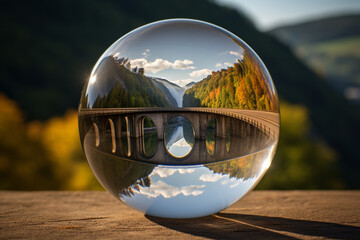 the viaduct Altenbeken in the crystal ball