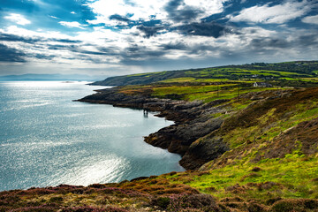 Wild Atlantic Coast At The Village Moelfre On The Isle Of Anglesey In North Wales, United Kingdom