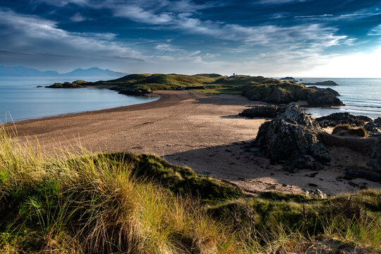 Island Ynys Llanddwyn At Newborough Beach At The Atlantic Coast Of North Wales, United Kingdom