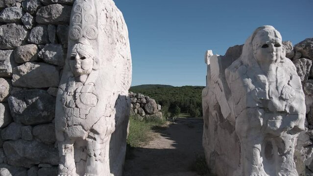 Sphinx Gate in Hattusa, capital of the Hittite Civilization - Corum, Turkey