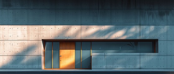 Modern Architecture and Shadow Play at Sunset banner background
