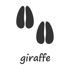 Giraffe hooves. Giraffe hoof print. Vector illustration. © Tetiana