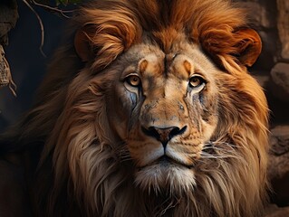 Beautiful lion king face