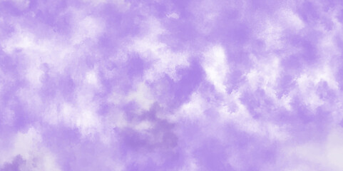 abstract purple watercolor background with drops. watercolor paint .Bright sky with white clouds.and purple watercolor design .Light purple bubbly cloud patterns and textures watercolor background.