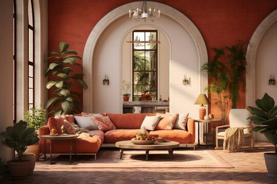 Mediterranean living room