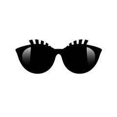 Fototapeta premium Glasses Icon, Eye Glasses Symbol, Minimal Sunglasses Silhouette, Eyeglasses Sign