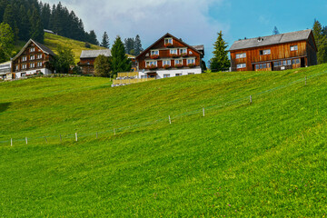 Fototapeta na wymiar Wildhaus im Obertoggenburg, Kanton St. Gallen (Schweiz) 