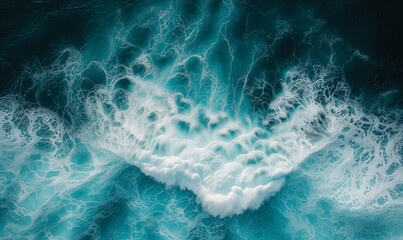 Aerial View of the Ocean's Mesmerizing Textures: A Drone Captured Background Exemplifying Nature's Artistry in Water