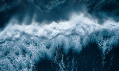 Aerial View of the Ocean's Mesmerizing Textures: A Drone Captured Background Exemplifying Nature's Artistry in Water