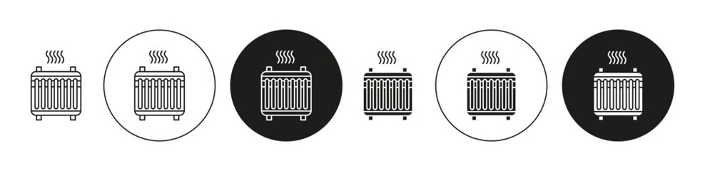 Radiator Outline Icon drawing set. Radiator vector for app web use