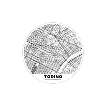 Torino vectorial map