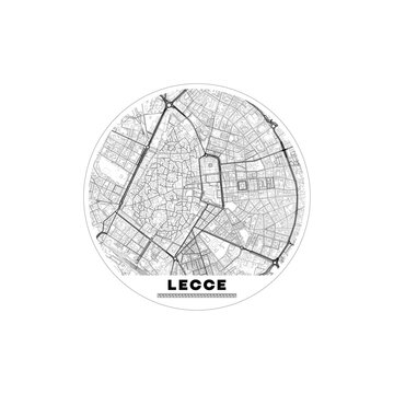 Lecce vectorial map
