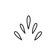 Sunburst doodle splash element