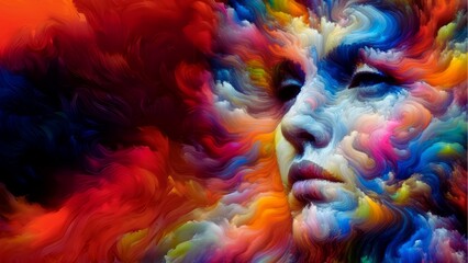 colorful face painting