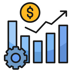 Wealth Generation  Icon Element For Design