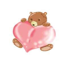 teddy bear with heart