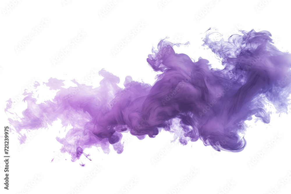 Poster flowing violet clouds of fog or steam with shimmer