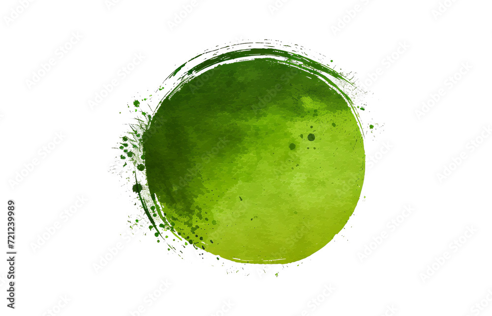 Sticker Green brush circle