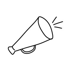 Hand drawn megaphone icon