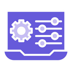 Obraz premium Configuration Icon of Online Marketing iconset.