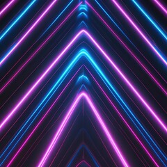 Fototapeta premium black abstract background with blue and pink neon lines. futuristic design.