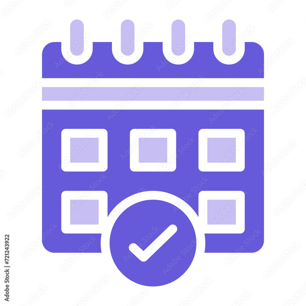 Sticker schedule icon of work from home iconset.