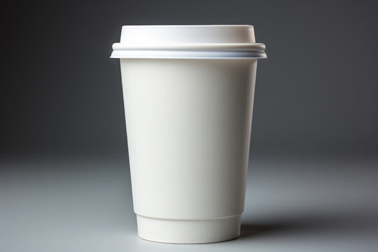 Mockup of take away paper coffee cup with customizable space for test
