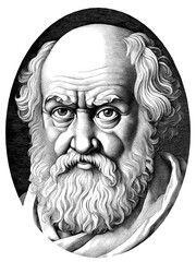 Illustration Heraclitus portrait, generative AI