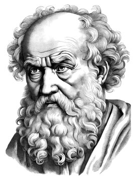 Heraclitus illustration portrait, generative AI