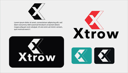 Letter X logo design and Xtrow name of the logo