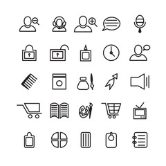 Computer IT and ui technology icon concept