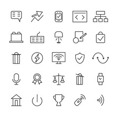 Office Computer IT and technology icon set