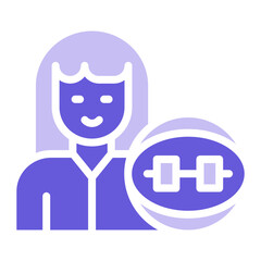 Woman Fitness Icon of Housekeeping iconset.