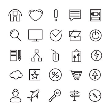 Computer Office Finance Accounting and technology icon set