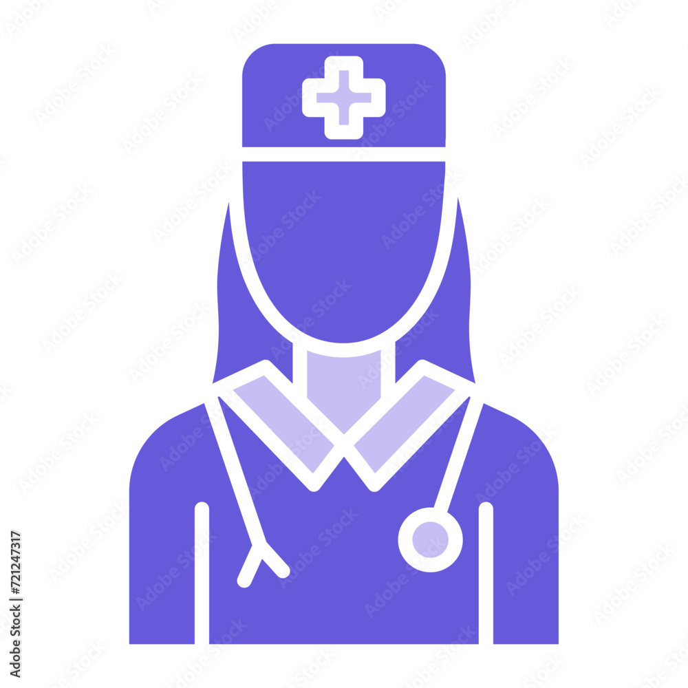 Poster female doctor icon of medicine iconset.