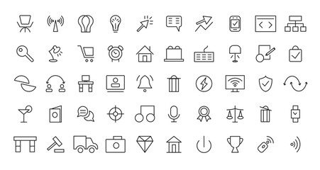 Office Computer IT and technology icon set