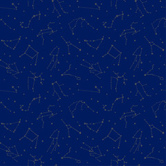 12星座の背景素材　ネイビー