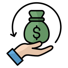 Return On Investment  Icon Element For Design