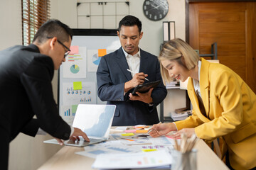 Asia business meeting   consultations of business people in the company's meeting room. 