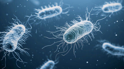 3D rendered image of gut bacteria or microbiome - obrazy, fototapety, plakaty
