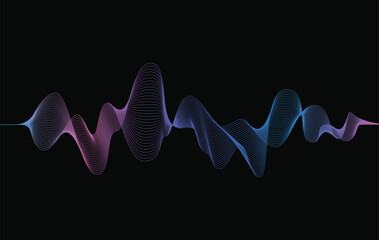 abstract background sound wave with lines