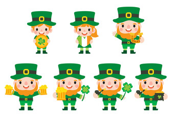Happy Saint Patrick's Day Clipart, Kid patrick