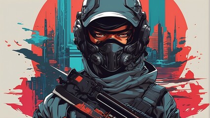 steampuk soldier futuristic